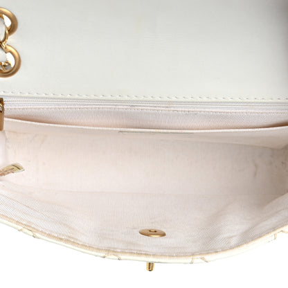 Chanel Calfskin Quilted Medium Wild Stitch Flap White 5 of 19