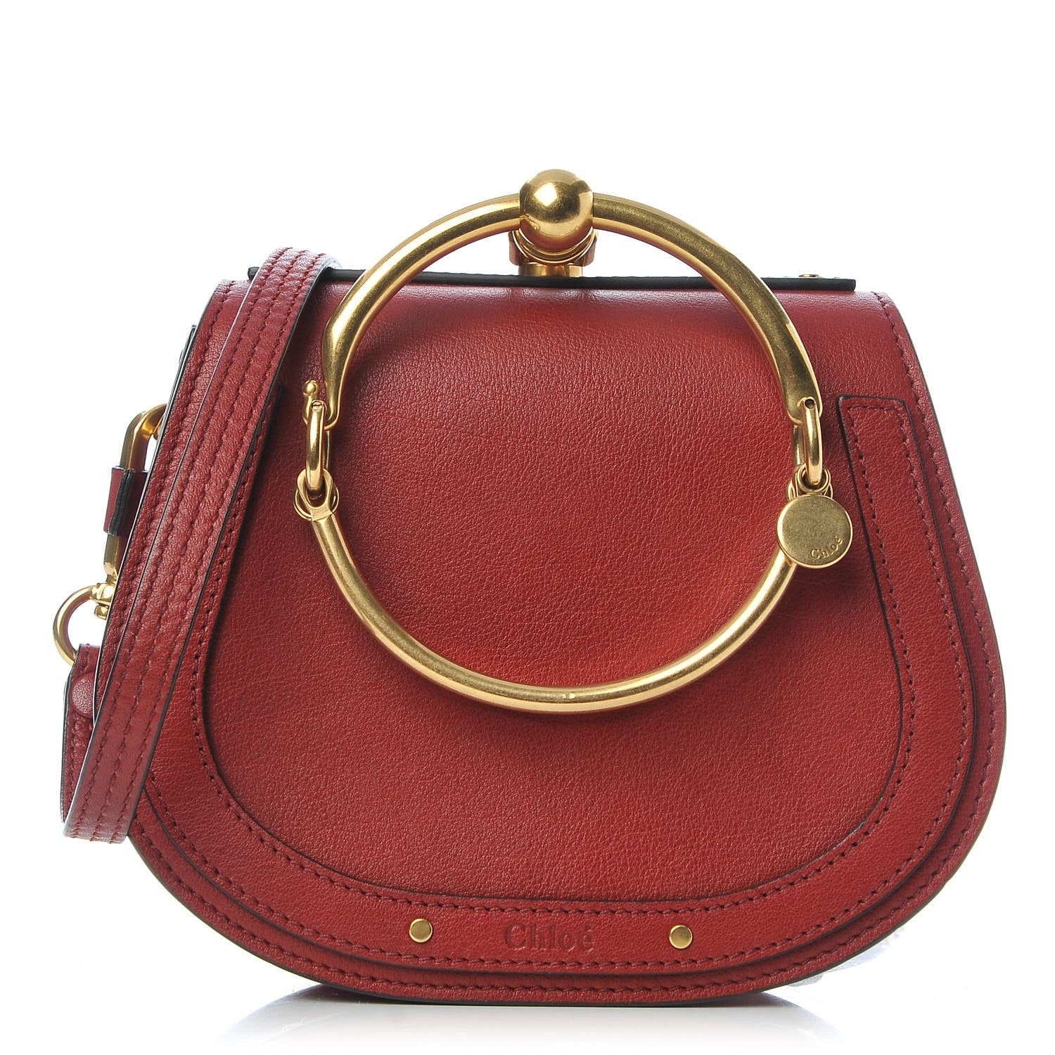 Chloe Calfskin Small Nile Bracelet Bag Dahlia Red 1 of 7