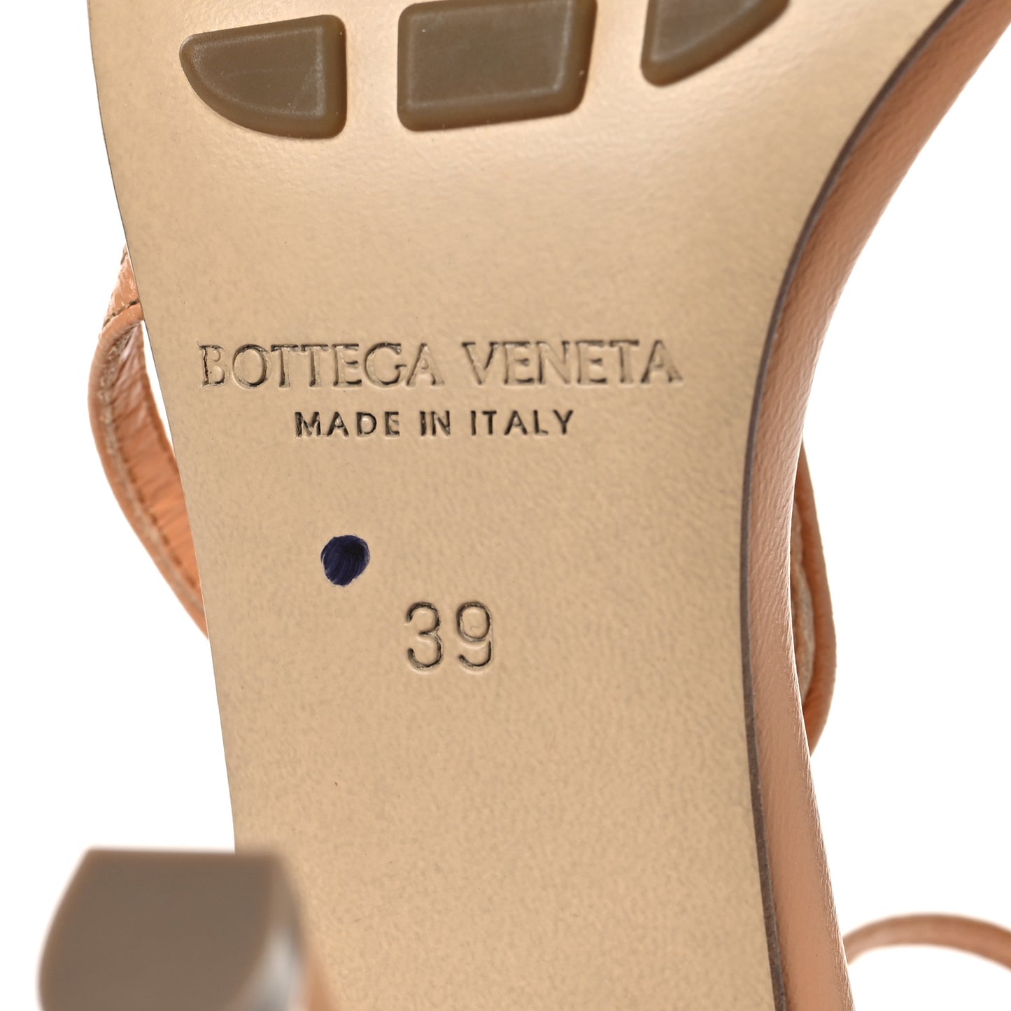Crush Calfskin The Line 90mm Sandals 39 Clay