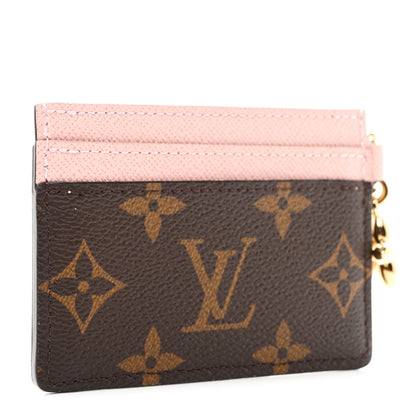 Louis Vuitton Monogram LV Charms Card Holder Rose Ballerine 3 of 7