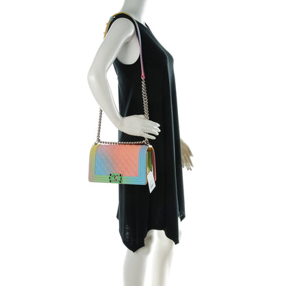Chanel Caviar Quilted Medium Cuba Rainbow Boy Flap Multicolor 2 of 8