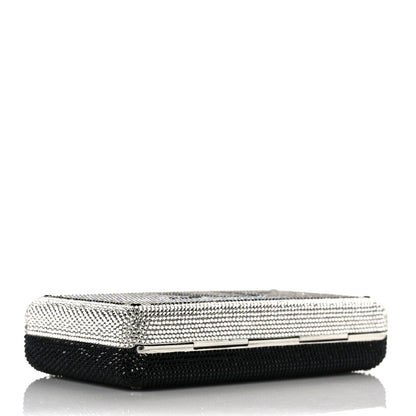 Judith Leiber Crystal Bespoke Slim Slide Clutch Black Silver 4 of 8
