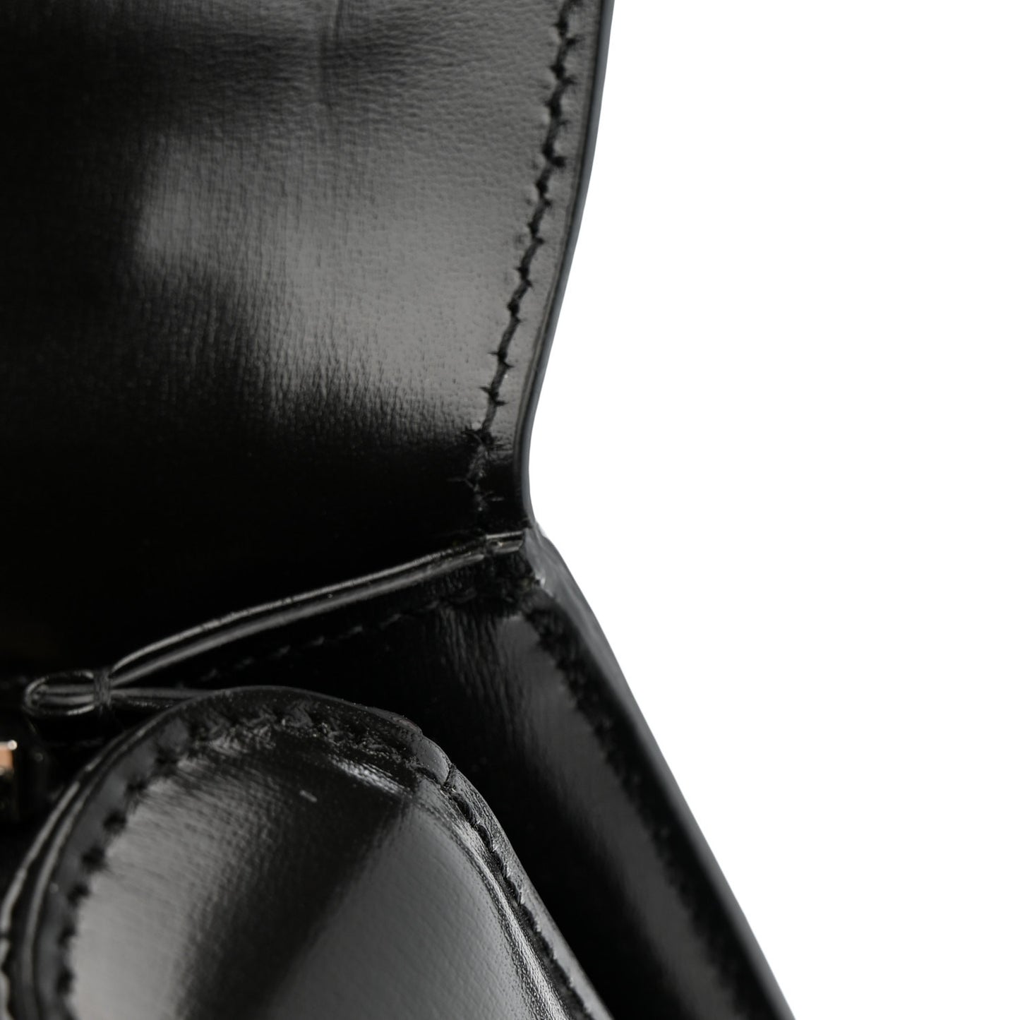 Boarded Dyana Lux Calfskin Web Monochrome Medium Bamboo 1947 Top Handle Bag Black