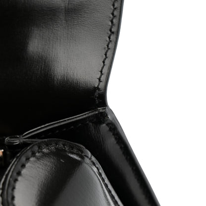 Gucci Boarded Dyana Lux Calfskin Web Monochrome Medium Bamboo 1947 Top Handle Bag Black 12 of 19