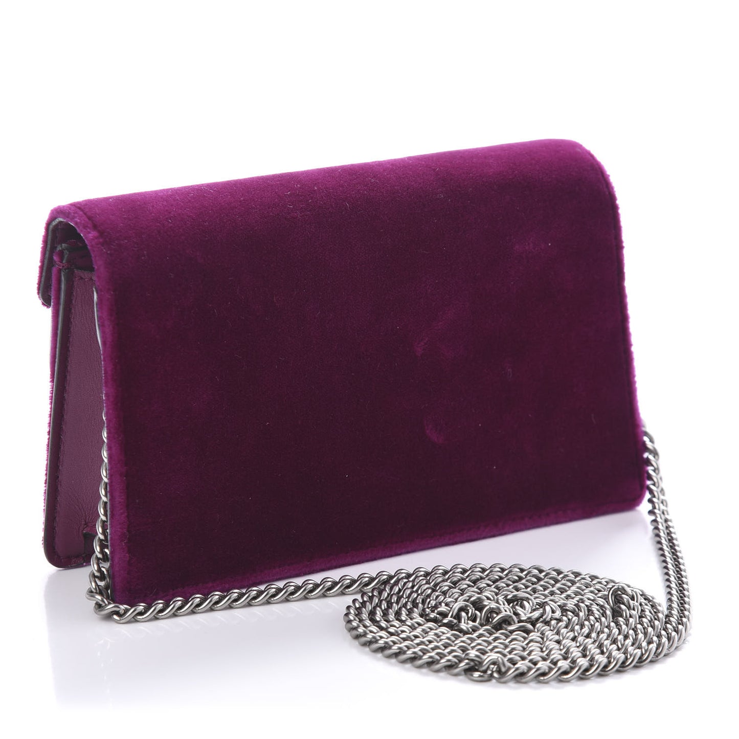 Velvet Super Mini Dionysus Shoulder Bag Fuchsia Violet Cyclamen