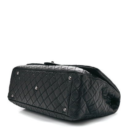 Chanel Calfskin Quilted XXL Travel Flap Bag Black 7 of 9