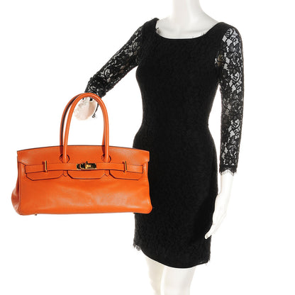 Hermes Taurillon Clemence JPG Birkin 42 Orange 2 of 17