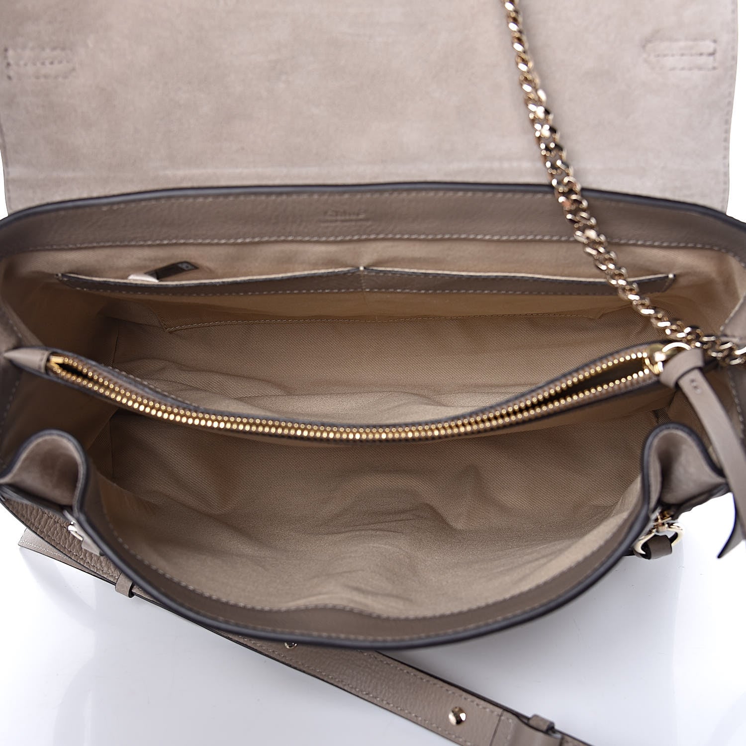 Chloe Calfskin Medium Faye Day Shoulder Bag Motty Grey 6 of 10