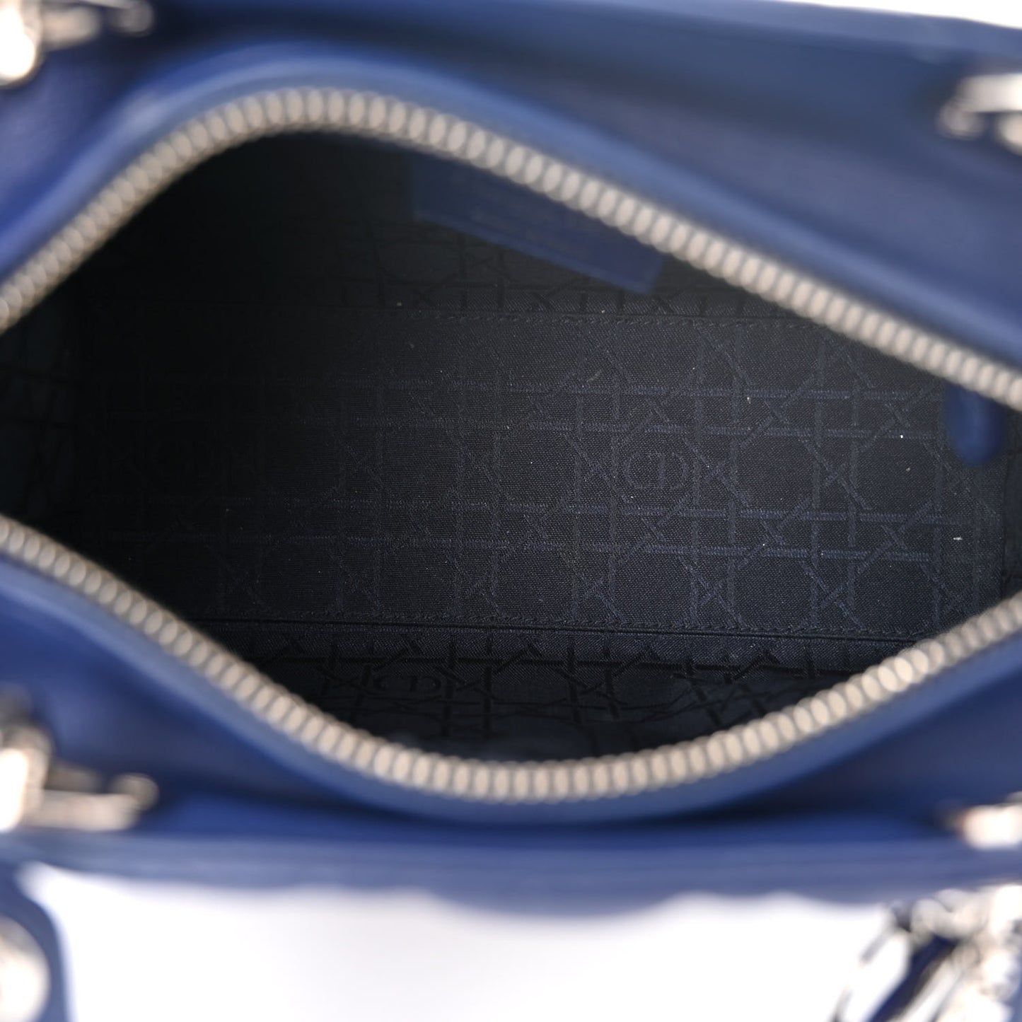 Lambskin Cannage Medium Lady Dior Blue