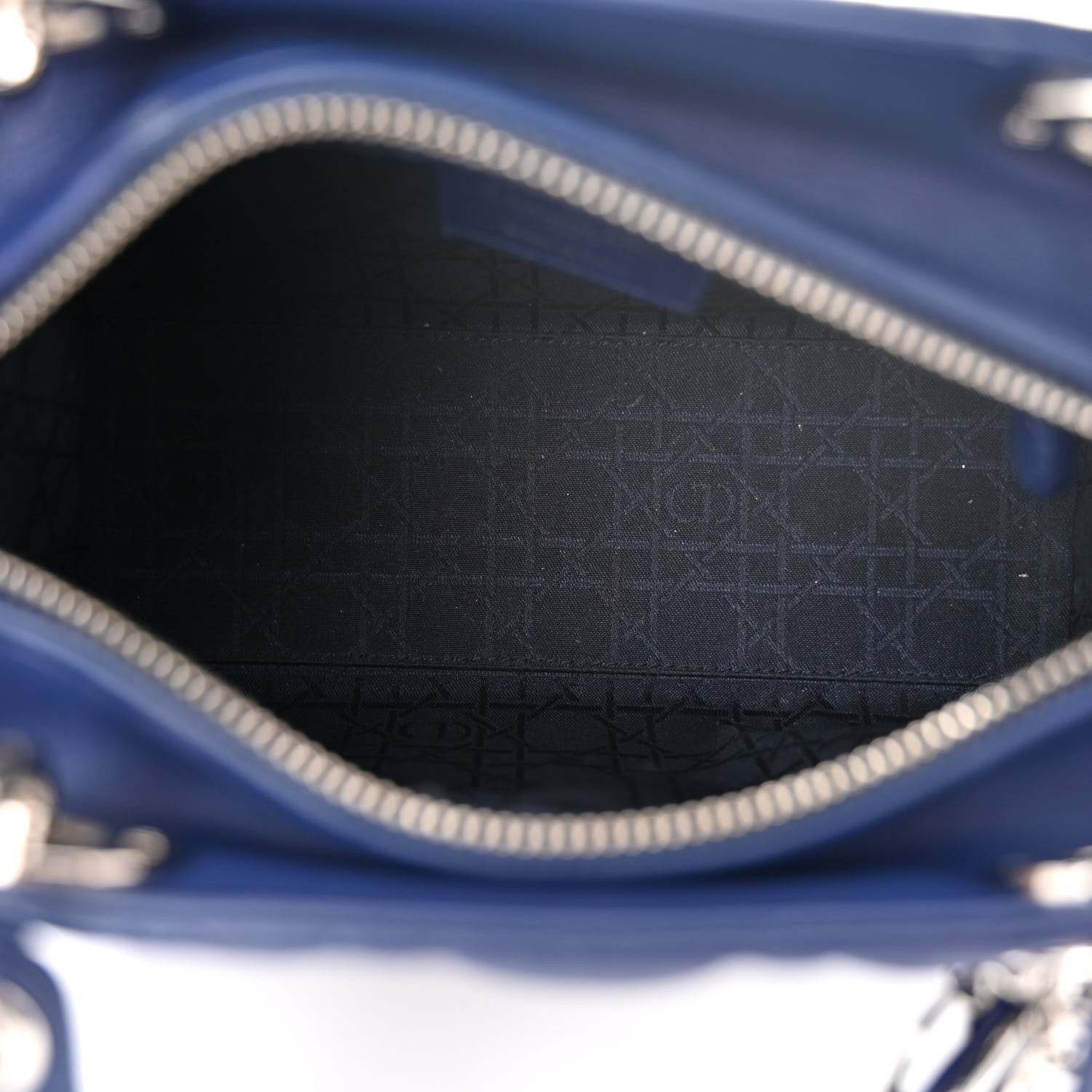 Christian Dior Lambskin Cannage Medium Lady Dior Blue 5 of 12