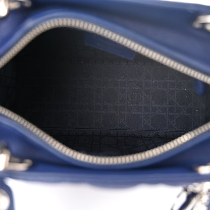 Christian Dior Lambskin Cannage Medium Lady Dior Blue 5 of 12