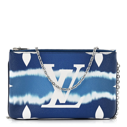 Louis Vuitton Monogram Giant Escale Double Zip Pochette Blue 1 of 14