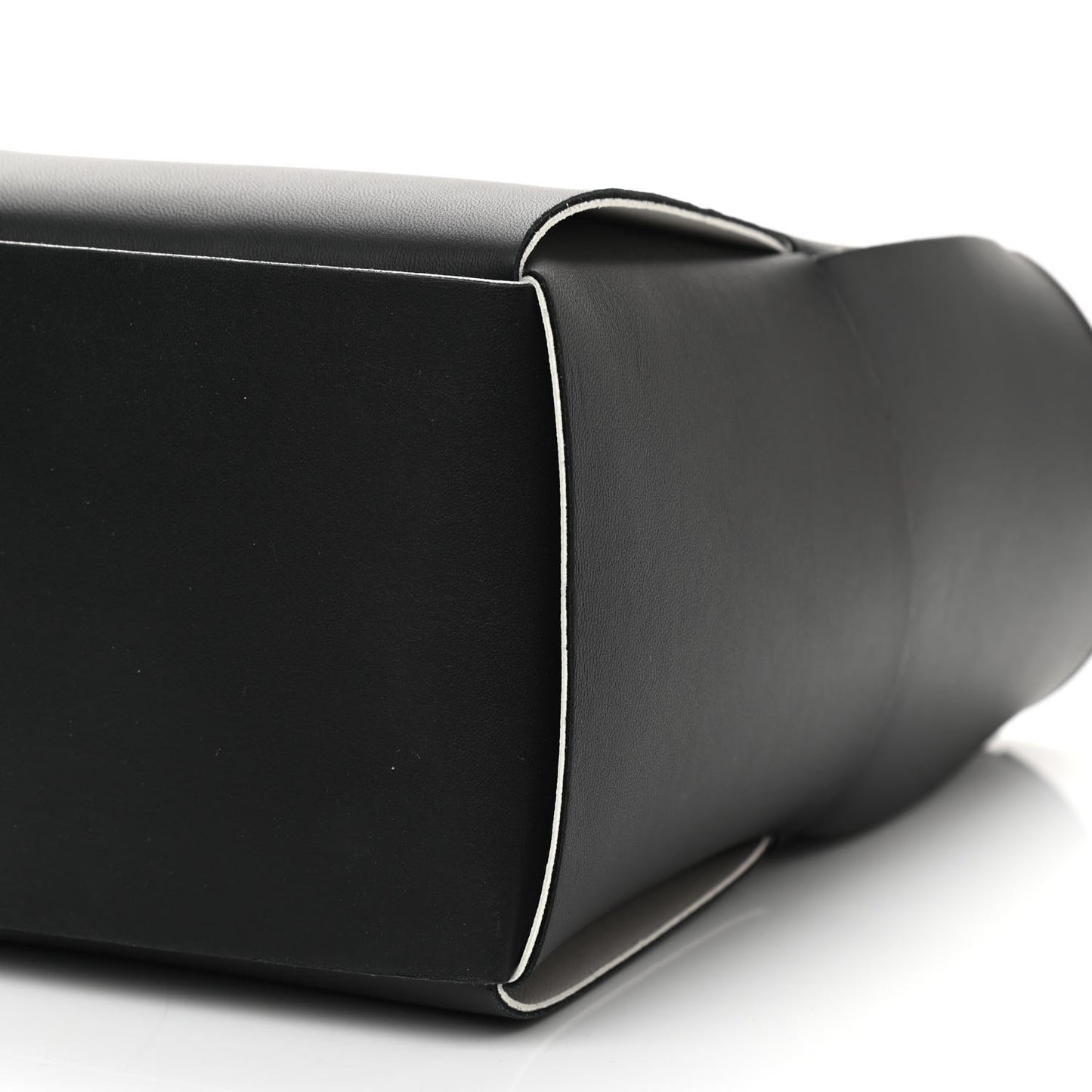 Nappa Maxi Intrecciato Medium Arco Tote Black White