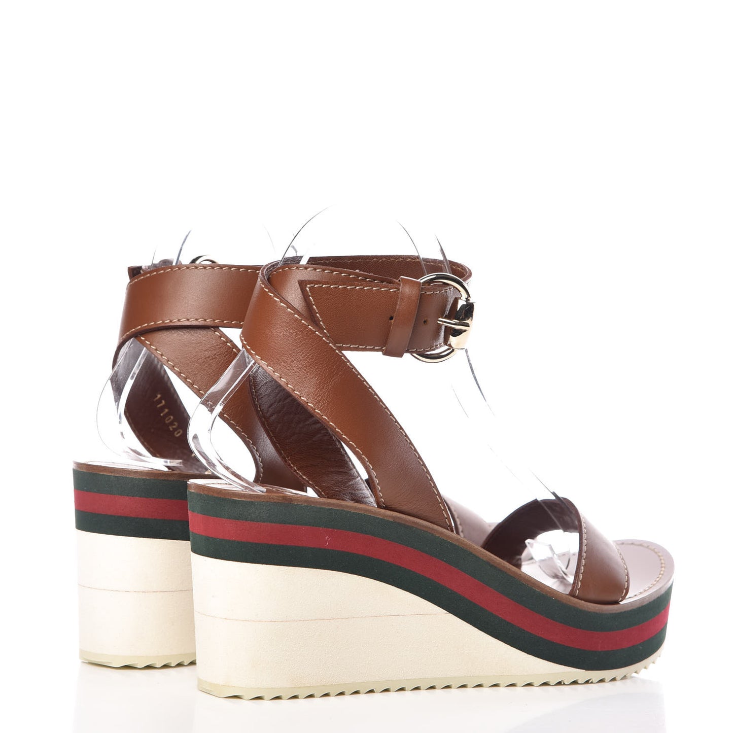Calfskin Rubber Web Lifford Sandals 7 Cuir