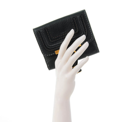 Chloe Grained Calfskin Marcie Square Wallet Black 3 of 7