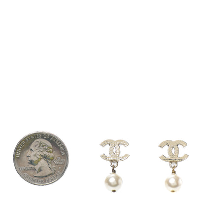 Chanel Pearl CC Drop Earrings Gold 2 of 4