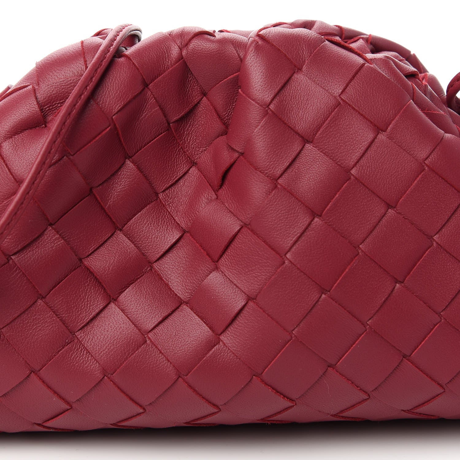 Bottega Veneta Nappa Intrecciato The Mini Pouch Amaranto 10 of 10
