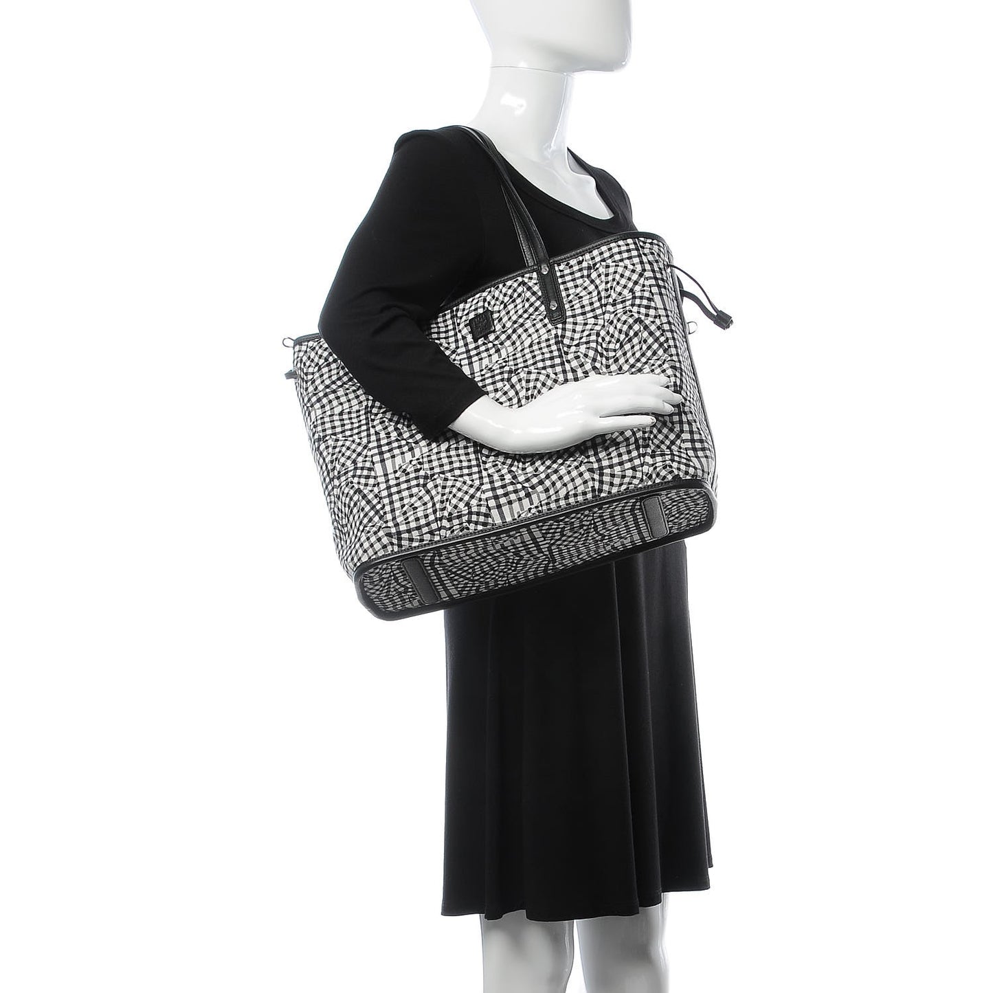 Visetos Medium Reversible Shopper Tote Black