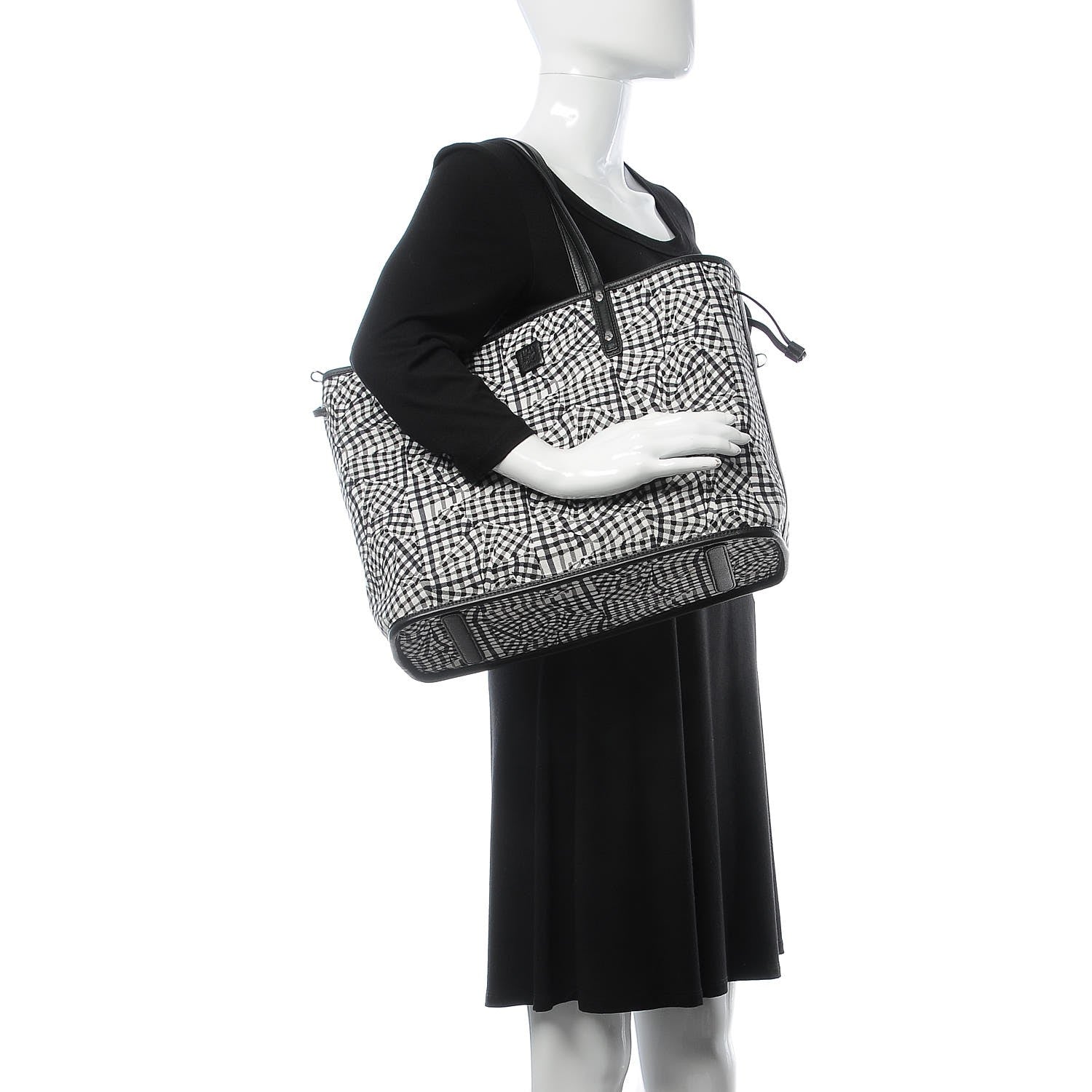 MCM Visetos Medium Reversible Shopper Tote Black 3 of 16