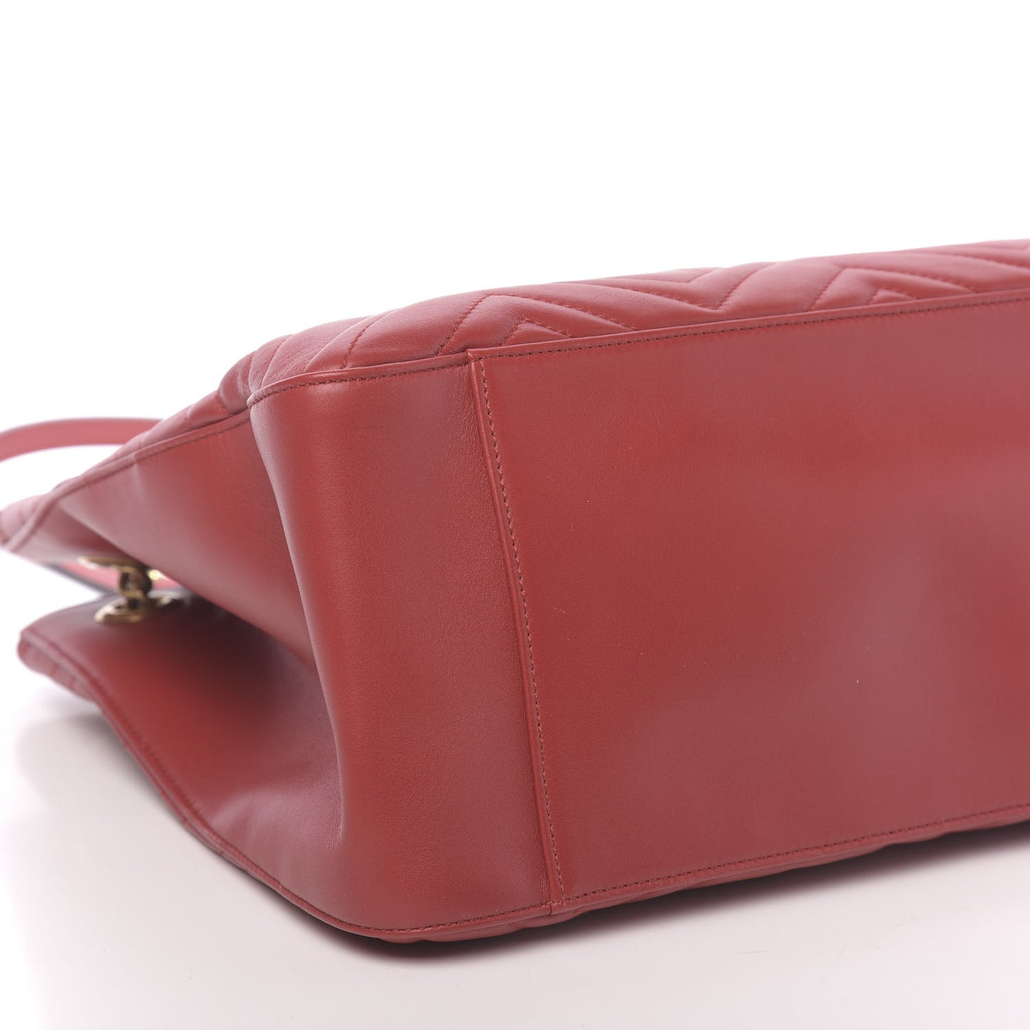 Calfskin Matelasse Medium GG Marmont Shoulder Tote Bag Hibiscus Red
