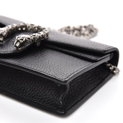Gucci Calfskin Super Mini Dionysus Shoulder Bag Black 7 of 8