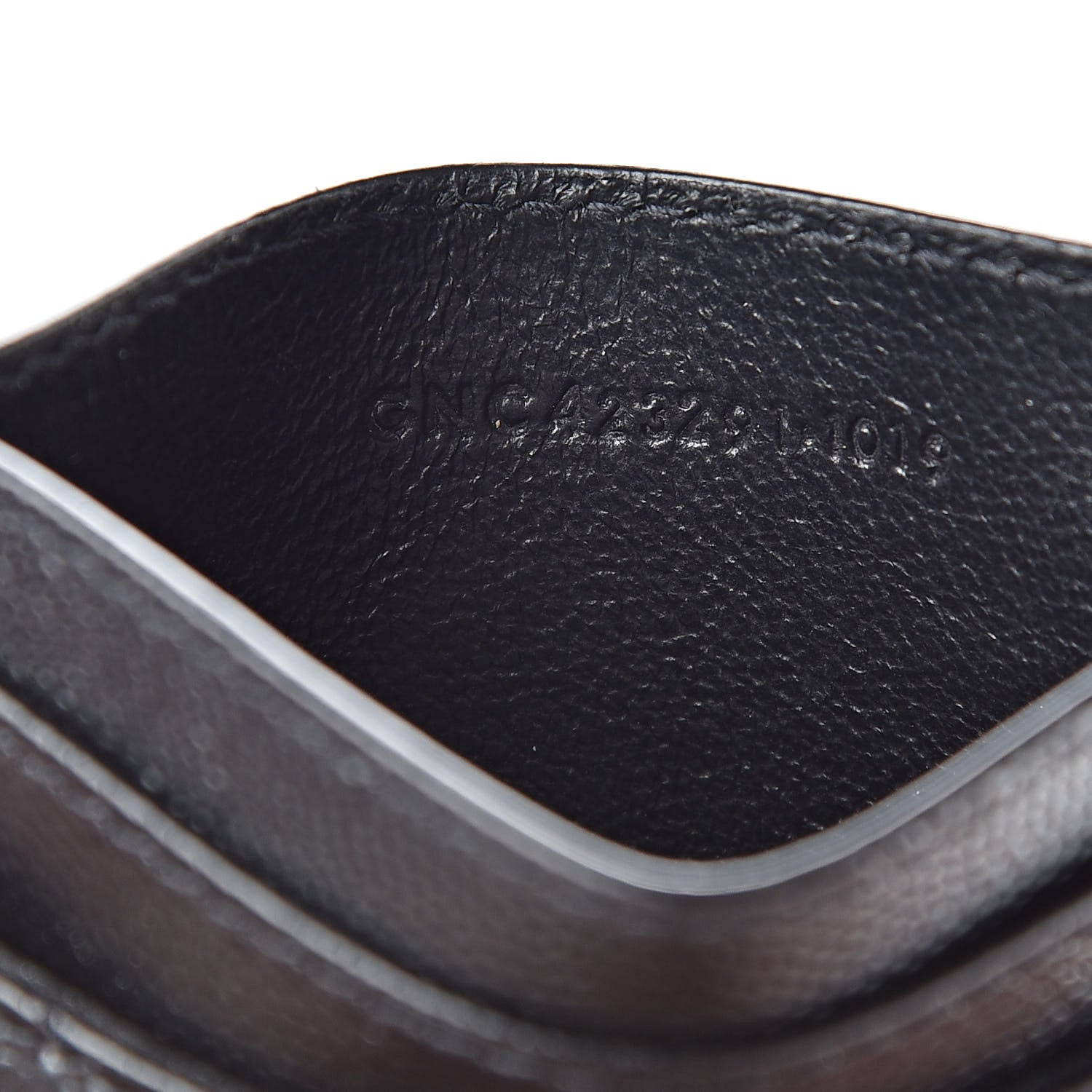 Saint Laurent Grain De Poudre Matelasse Chevron Monogram Credit Card Case Black 7 of 12