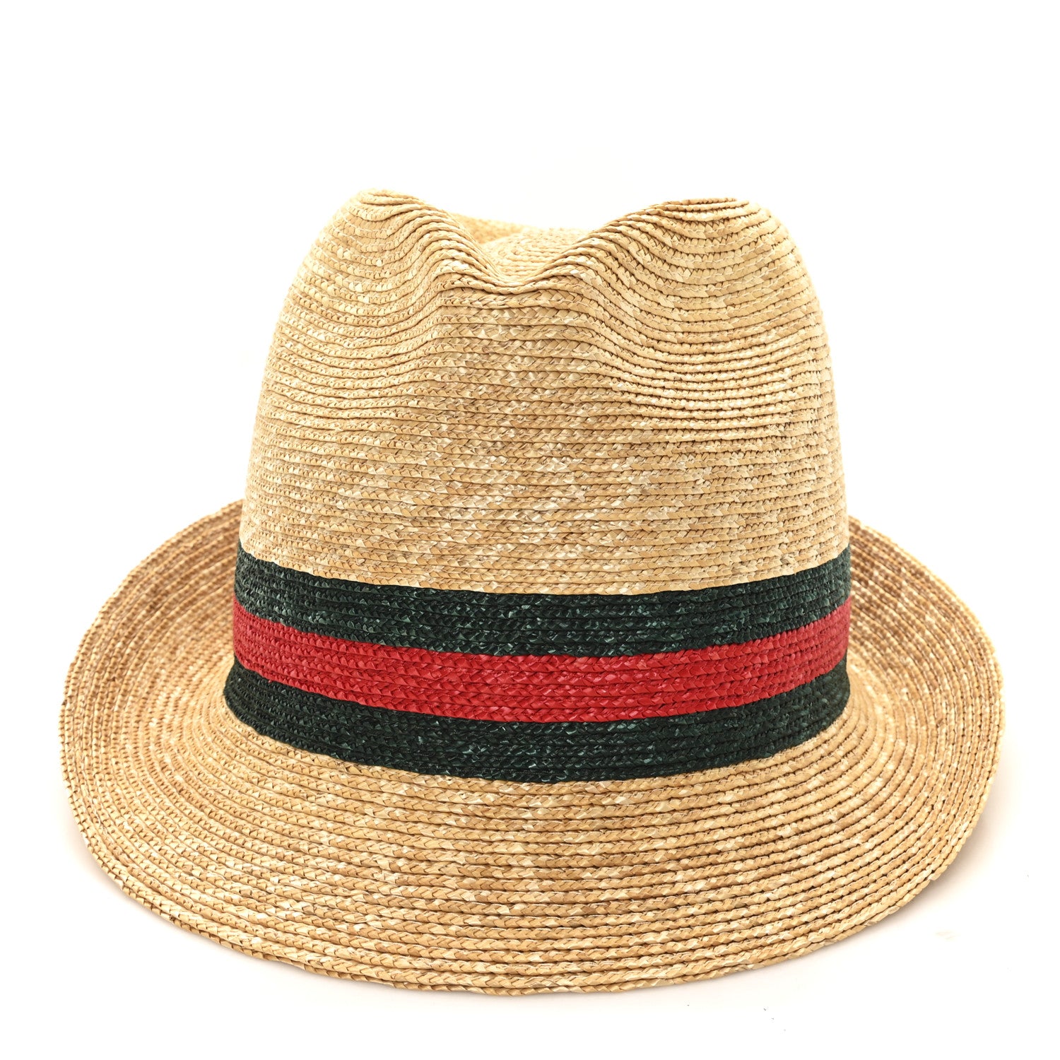 Gucci Abaca Straw Web Fedora Hat XL 3 of 9
