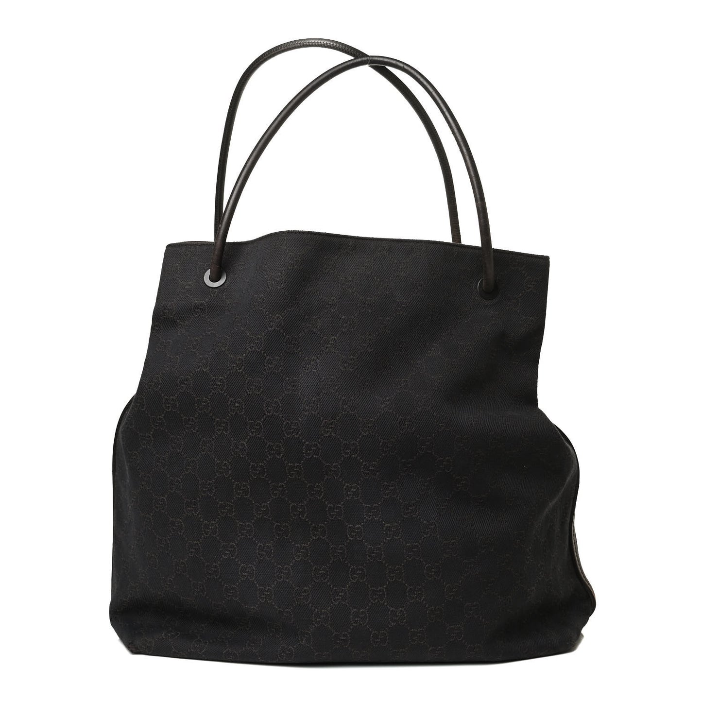 Smooth Calfskin Large Tie Knot Tote Black