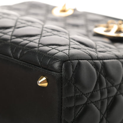 Christian Dior Lambskin Cannage Large Lady Dior Black 10 of 16