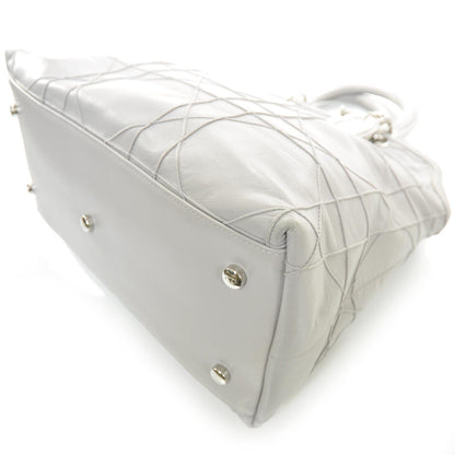 Christian Dior Lambskin Cannage Medium Granville Tote Grey 5 of 10
