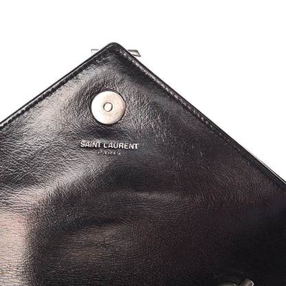Saint Laurent Sheepskin Matelasse Chevron Monogram Classic Baby Chain Bag Black 8 of 10