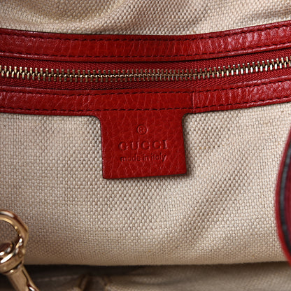 Gucci Pebbled Calfskin Medium Soho Shoulder Bag Red 5 of 12