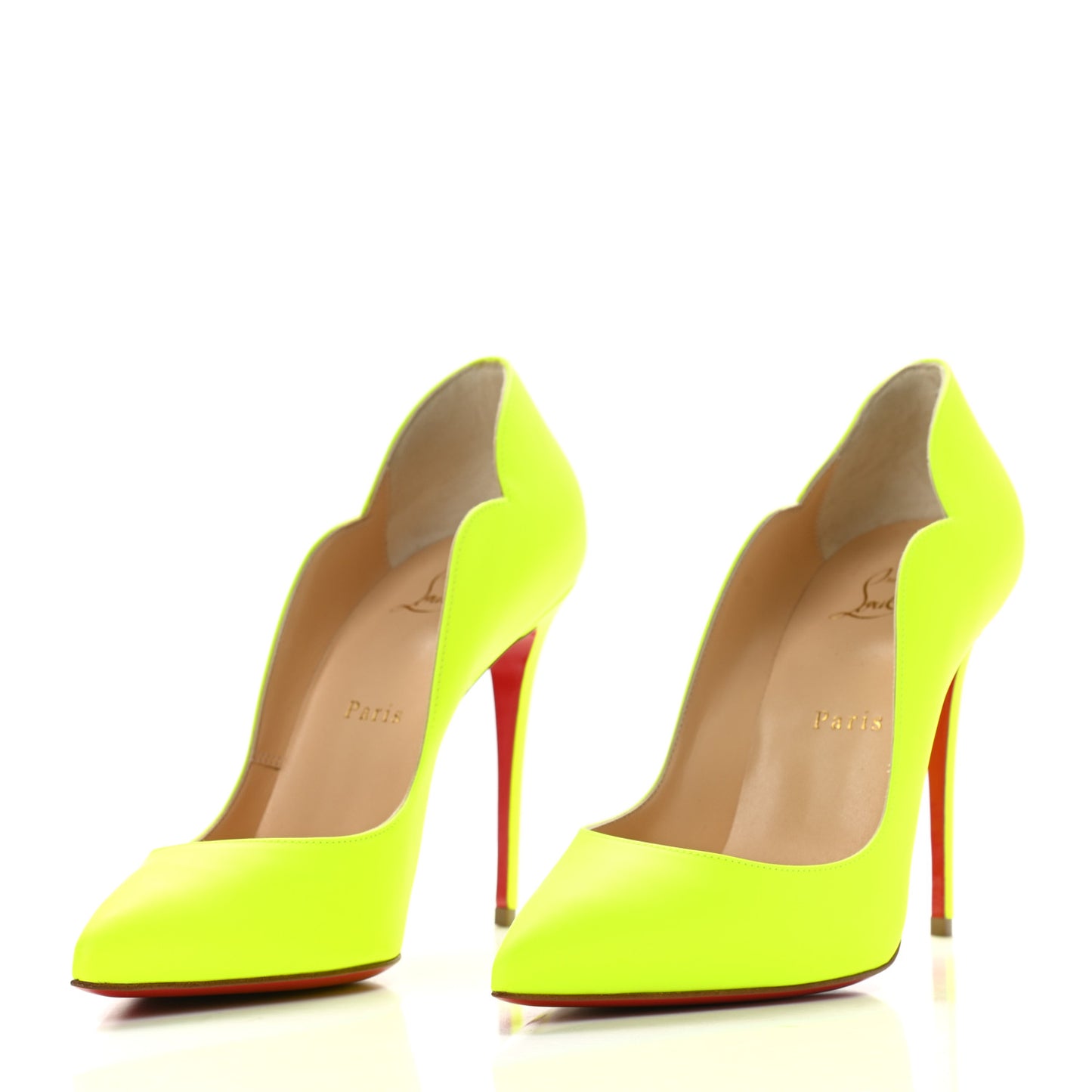 Calfskin Hot Chick 100 Pumps 38.5 Fluo