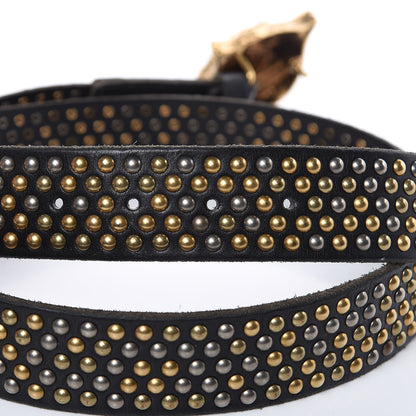 Gucci Calfskin Studded Feline Belt 100 40 Black 6 of 7
