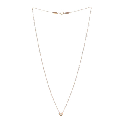 Tiffany 18K Rose Gold Diamond .10ct Elsa Peretti Diamonds by the Yard Pendant Necklace 3 of 4