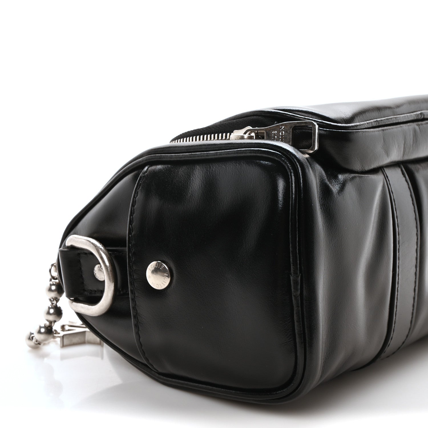 Louis Vuitton Calfskin Cargo Keepall Bandouliere 25 Black 8 of 9