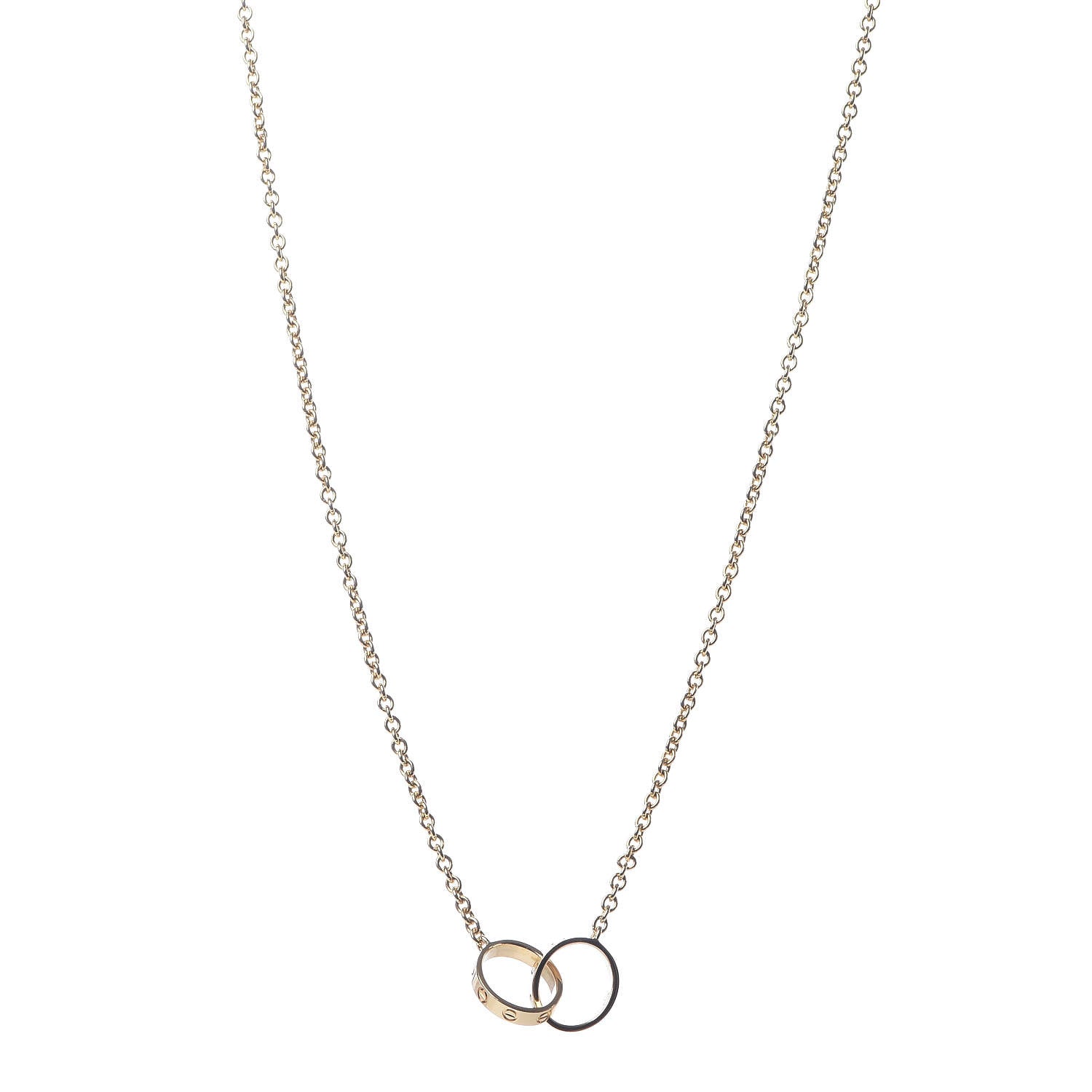 Cartier 18K Yellow Gold Interlocking LOVE Necklace 1 of 5