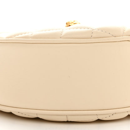 Versace Nappa Quilted La Medusa Round Camera Bag White 10 of 11