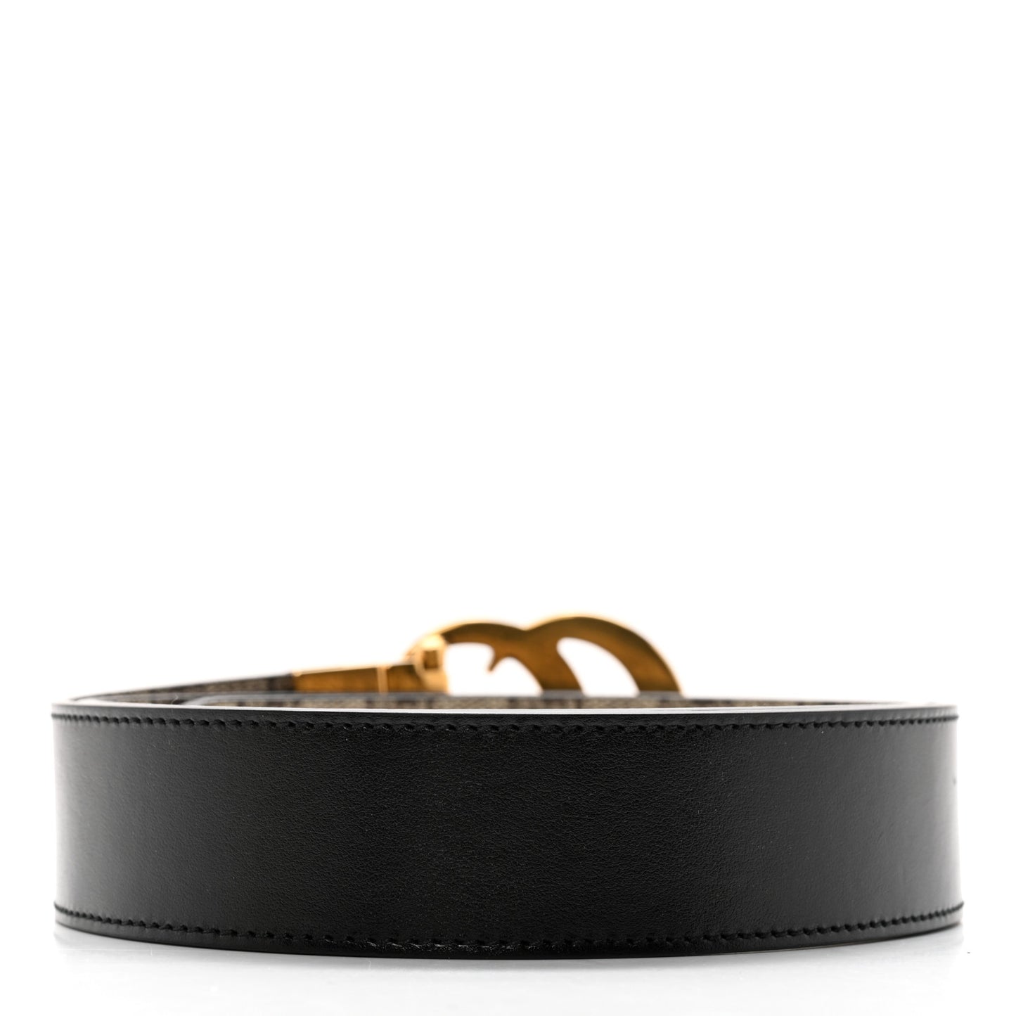 Calfskin GG Supreme Monogram Double G Reversible 40mm Belt 90 36 Beige New Acero