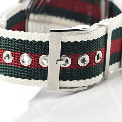 Gucci Stainless Steel Nylon 44mm Sport Quartz Watch White 9 of 11