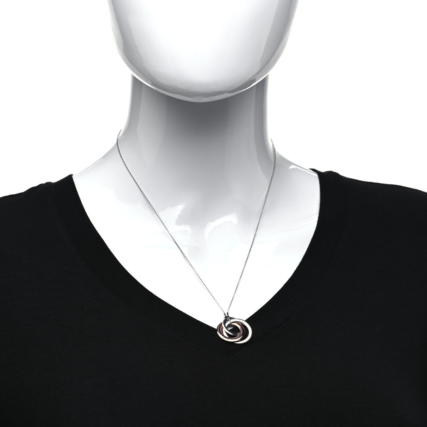 Sterling Silver Rubedo 1837 Circles Pendant Necklace