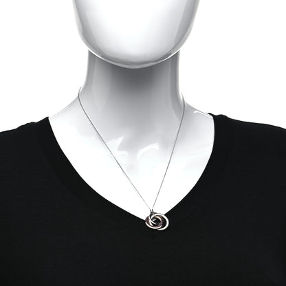 Tiffany Sterling Silver Rubedo 1837 Circles Pendant Necklace 2 of 5