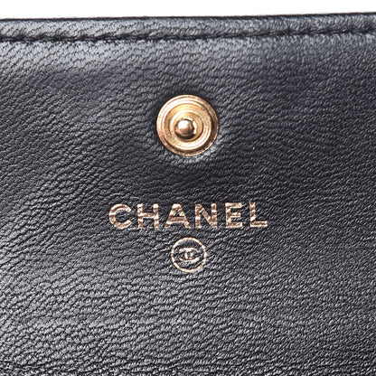 Chanel Lambskin Quilted Medium Boy Flap Wallet Black 6 of 9