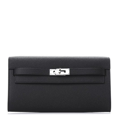 Hermes Epsom Kelly Wallet To Go Black 1 of 8