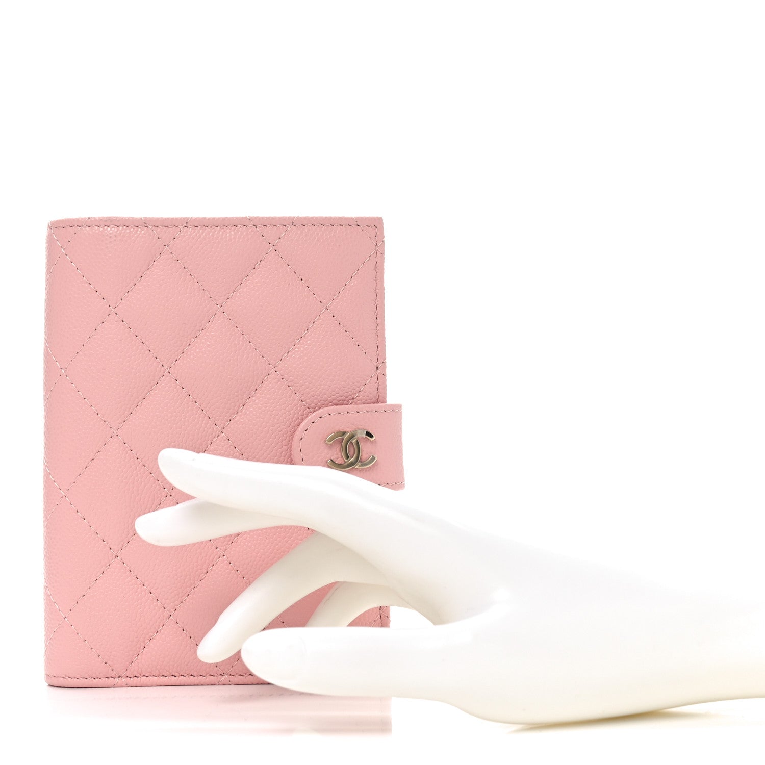 Chanel Caviar Quilted Passport Holder Pink 2 of 8