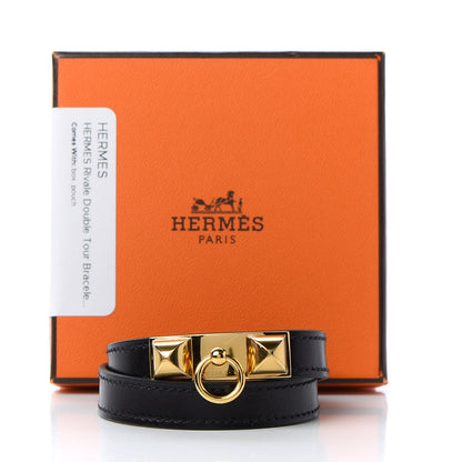Hermes Box Rivale Double Tour Bracelet S Black 6 of 6
