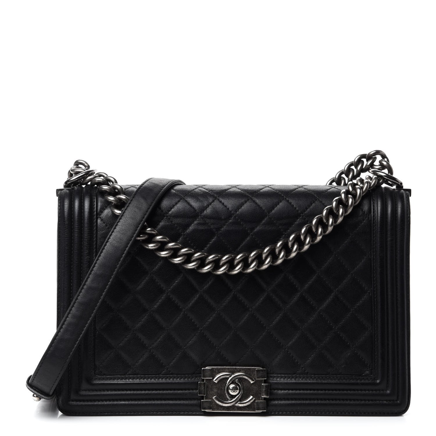 Chanel Calfskin Quilted New Medium Boy Flap Black 1 of 11