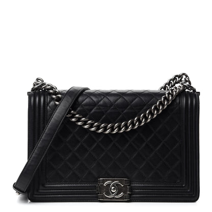 Chanel Calfskin Quilted New Medium Boy Flap Black 1 of 11