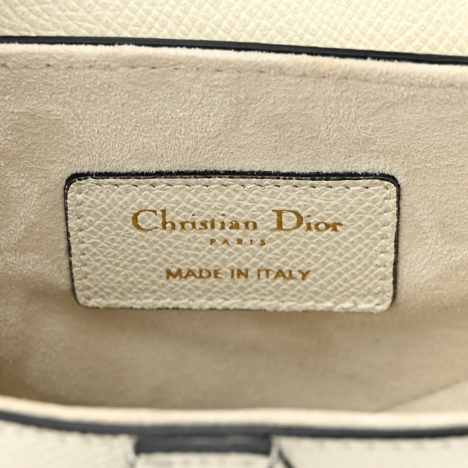Christian Dior Grained Calfskin Mini Saddle Bag White 6 of 10