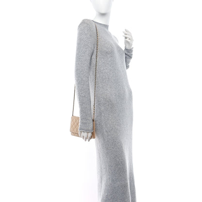 Chanel Caviar Quilted Wallet on Chain WOC Beige 2 of 12